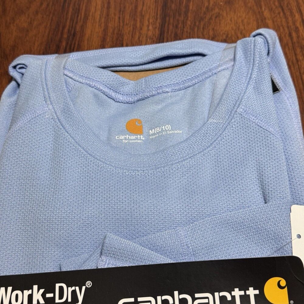 Carhartt Work-Dry Base Layer Women Crew Neck Thermal Shirt Size M 8-10 New Warm - Picture 3 of 12